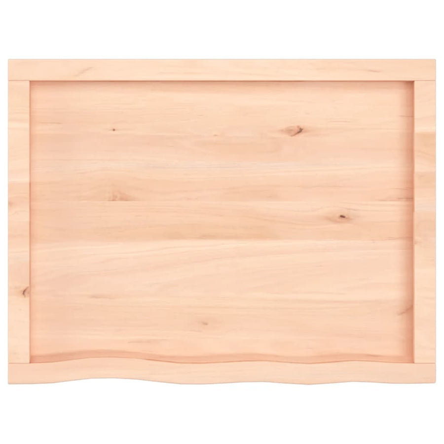 Wandschap 80x60x(2-4) cm onbehandeld massief eikenhout 80 x 60 x 4 cm