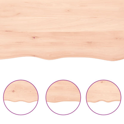 Wandschap 100x10x2 cm onbehandeld massief eikenhout