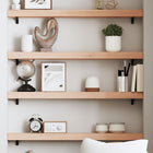 Wall shelf 100x10x6 cm untreated solid oak