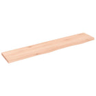 Wandschap 100x20x2 cm massief eikenhout onbehandeld