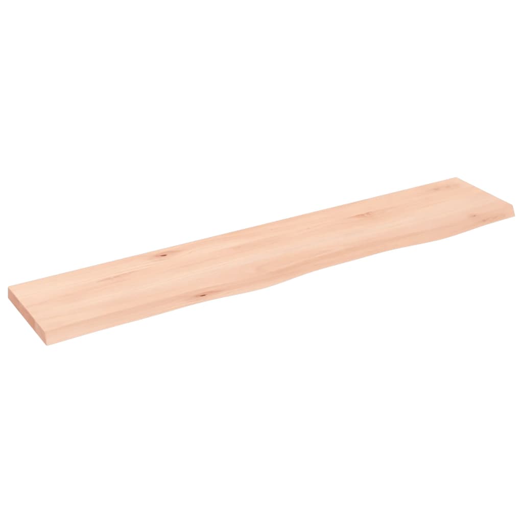 Wandschap 100X20X2 Cm Onbehandeld Massief Eikenhout 100 x 20 x 2 cm Naturel