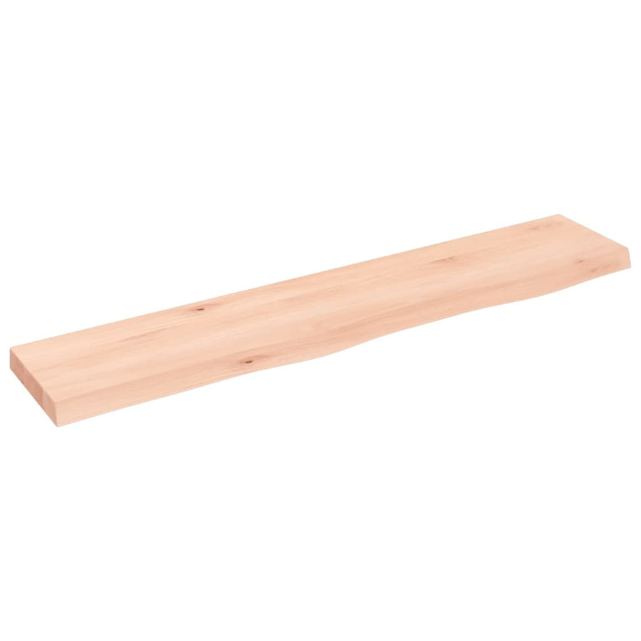 Wandschap 100x20x4 cm onbehandeld massief eikenhout 100 x 20 x 4 cm