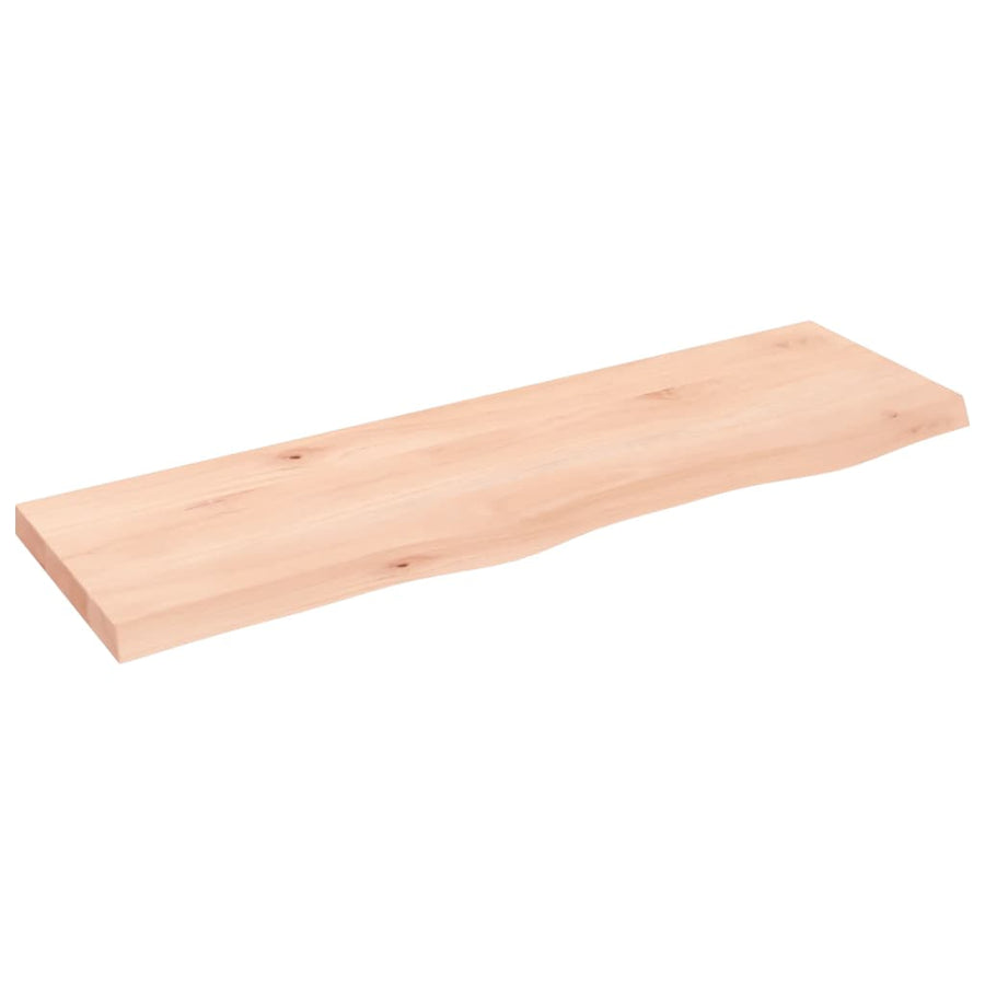 Wandschap 100x30x(2-4) cm onbehandeld massief eikenhout 100 x 30 x 4 cm