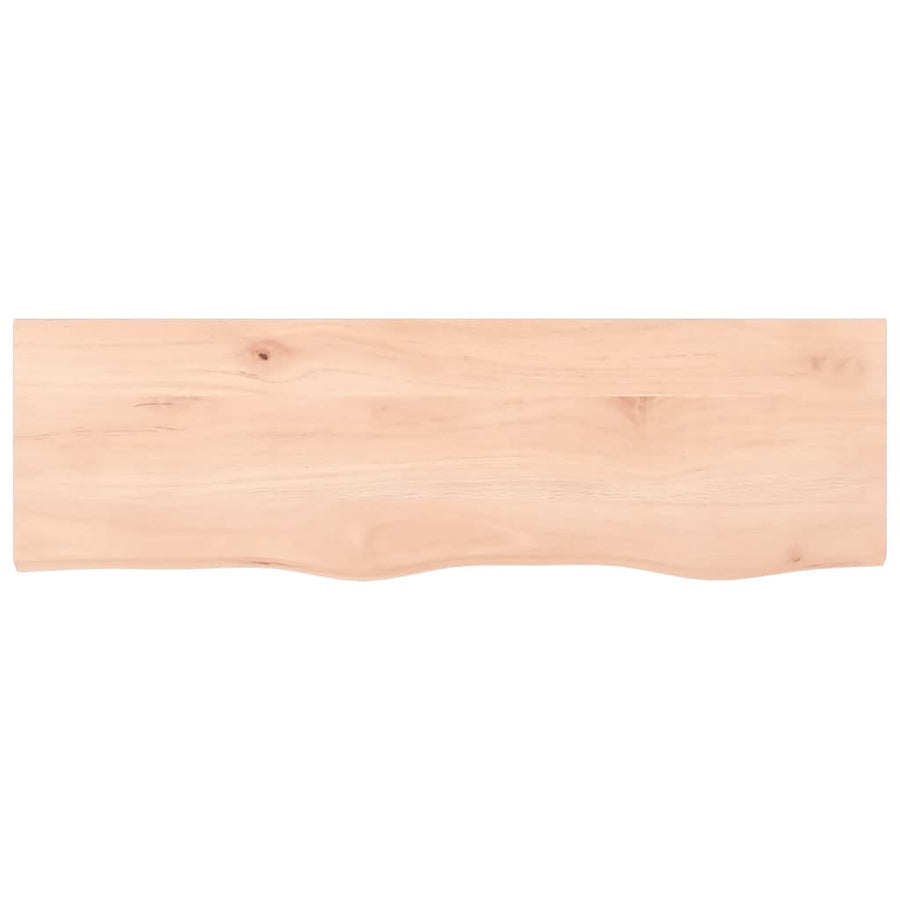 Wandschap 100x30x(2-4) cm onbehandeld massief eikenhout 100 x 30 x 4 cm