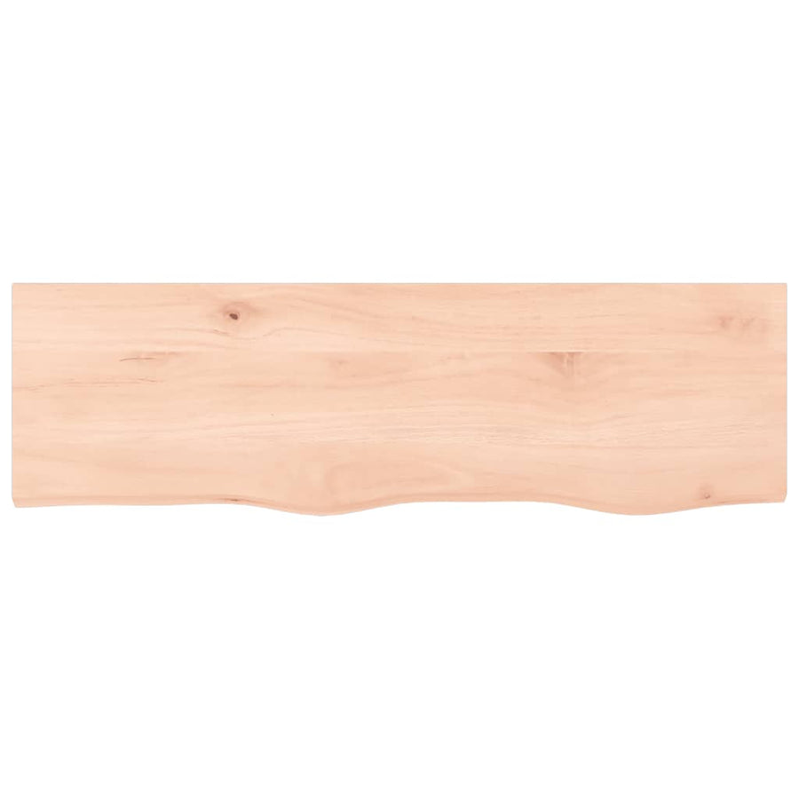 Wandschap 100x30x(2-4) cm onbehandeld massief eikenhout 100 x 30 x 4 cm