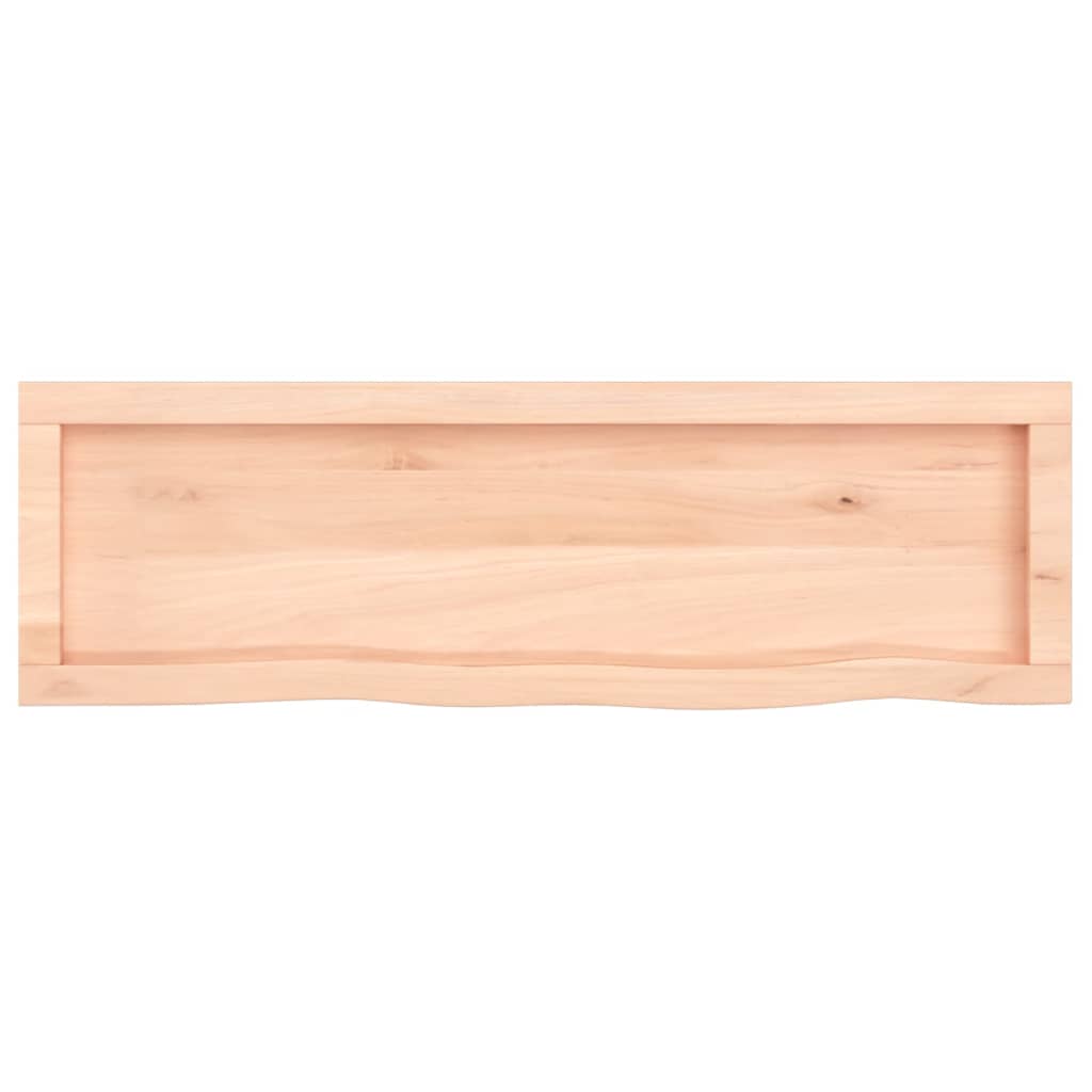 Wandschap 100x30x(2-4) cm onbehandeld massief eikenhout 100 x 30 x 4 cm