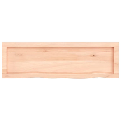 Wandschap 100x30x(2-4) cm onbehandeld massief eikenhout 100 x 30 x 4 cm
