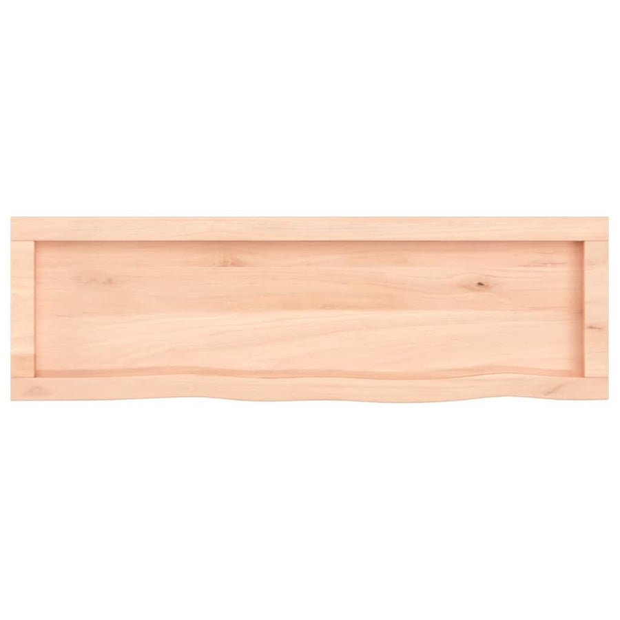 Wandschap 100x30x(2-4) cm onbehandeld massief eikenhout 100 x 30 x 4 cm