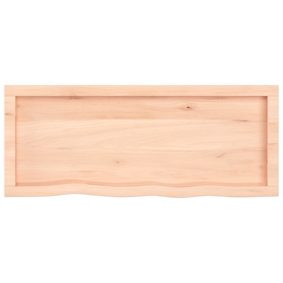 Wandschap 100x40x(2-4) cm onbehandeld massief eikenhout 100 x 40 x 4 cm