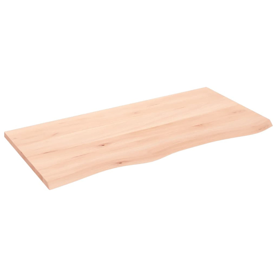 Wandschap 100x50x2 cm onbehandeld massief eikenhout 100 x 50 x 2 cm