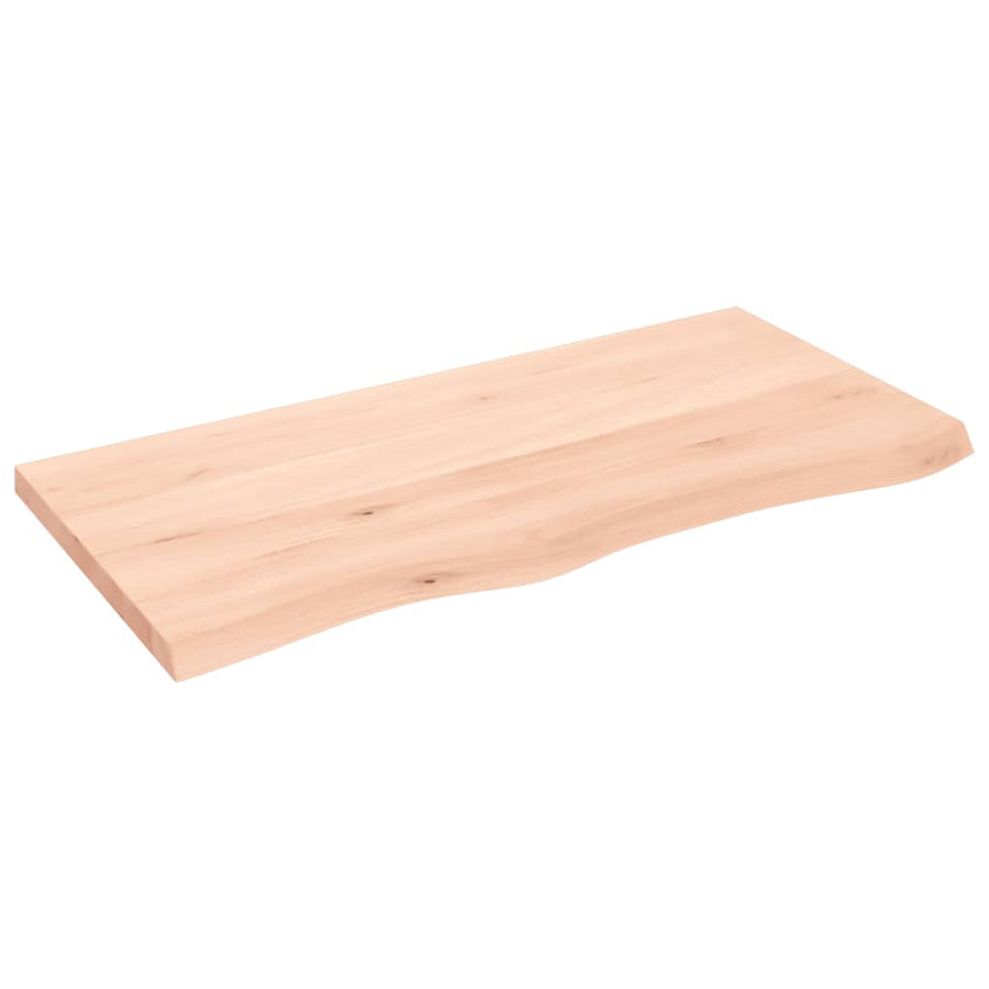 Wandschap 100x50x(2-4) cm onbehandeld massief eikenhout 100 x 50 x 4 cm