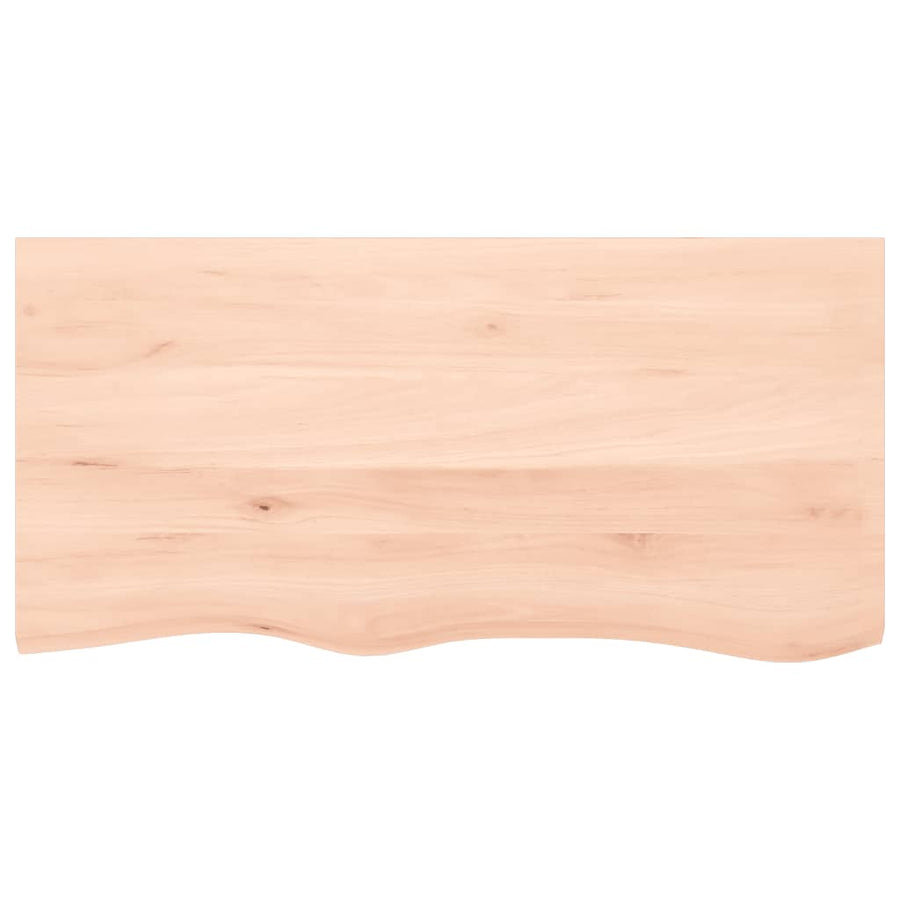 Wandschap 100x50x(2-6) cm onbehandeld massief eikenhout 100 x 50 x 6 cm
