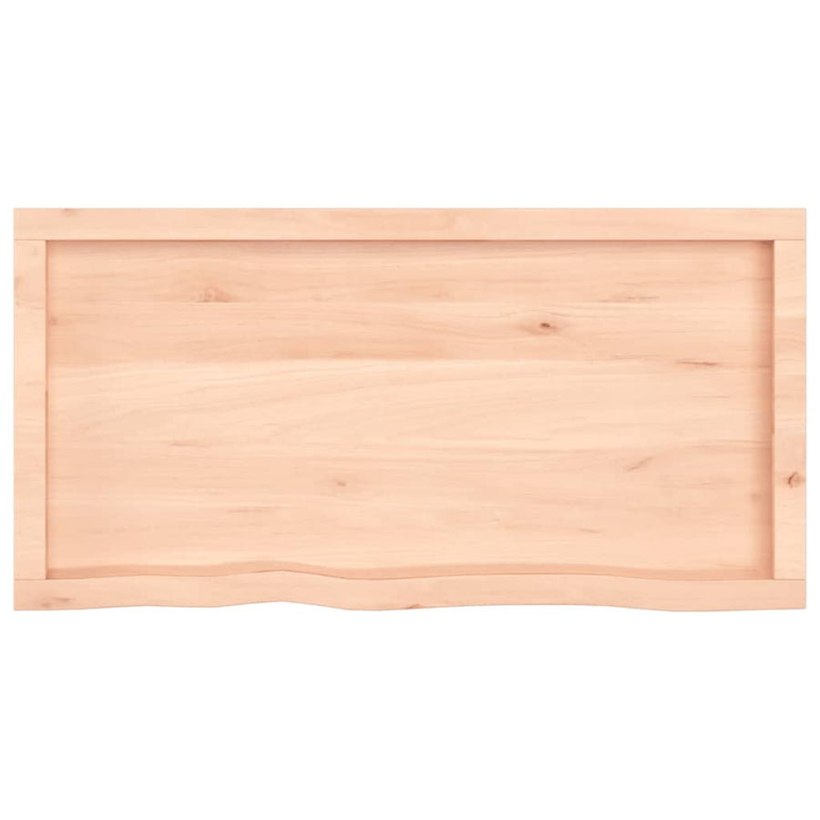 Wandschap 100x50x(2-6) cm onbehandeld massief eikenhout 100 x 50 x 6 cm