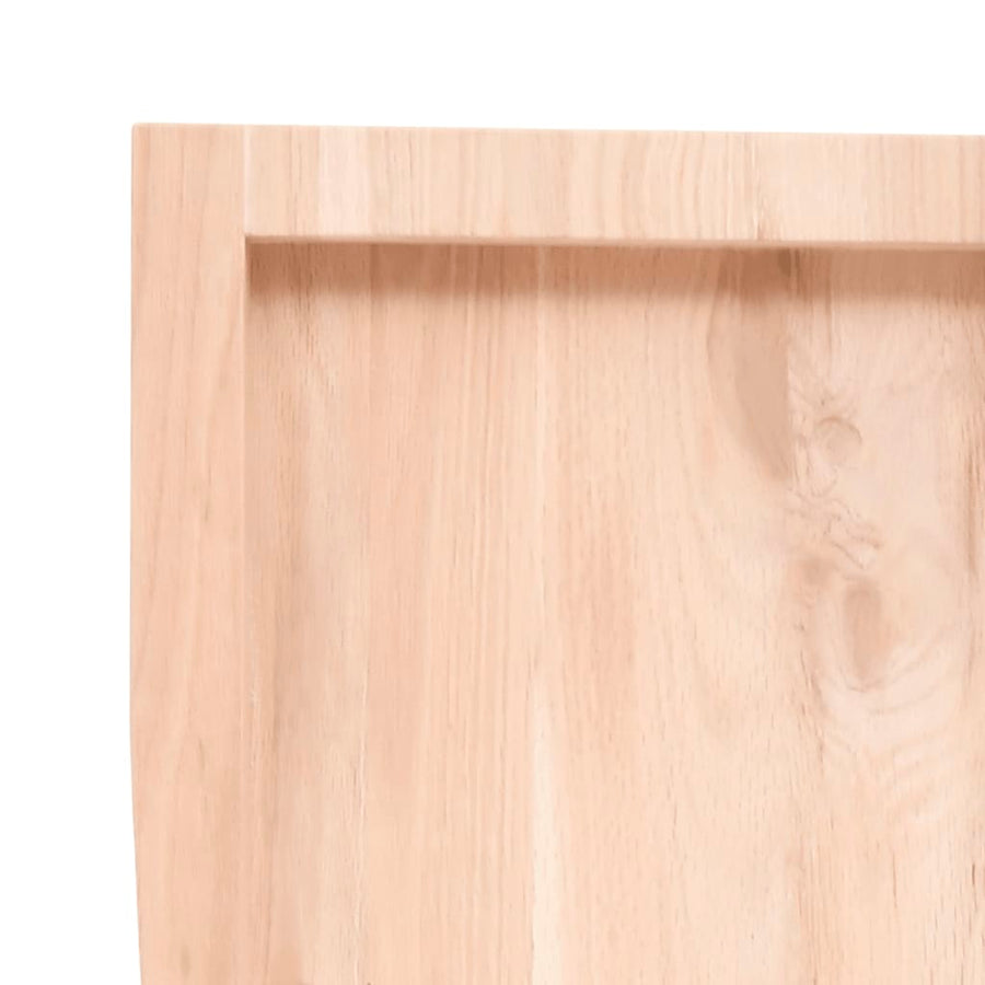 Wandschap 100x50x(2-6) cm onbehandeld massief eikenhout 100 x 50 x 6 cm