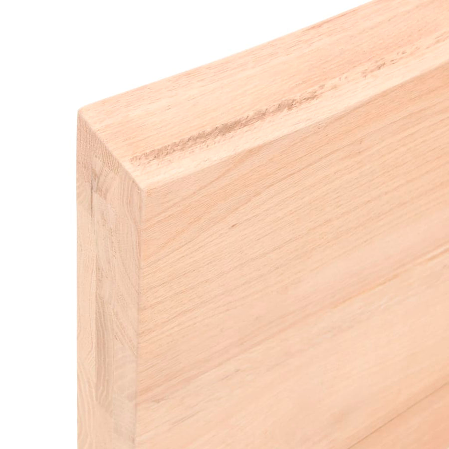 Wandschap 100x50x(2-6) cm onbehandeld massief eikenhout 100 x 50 x 6 cm