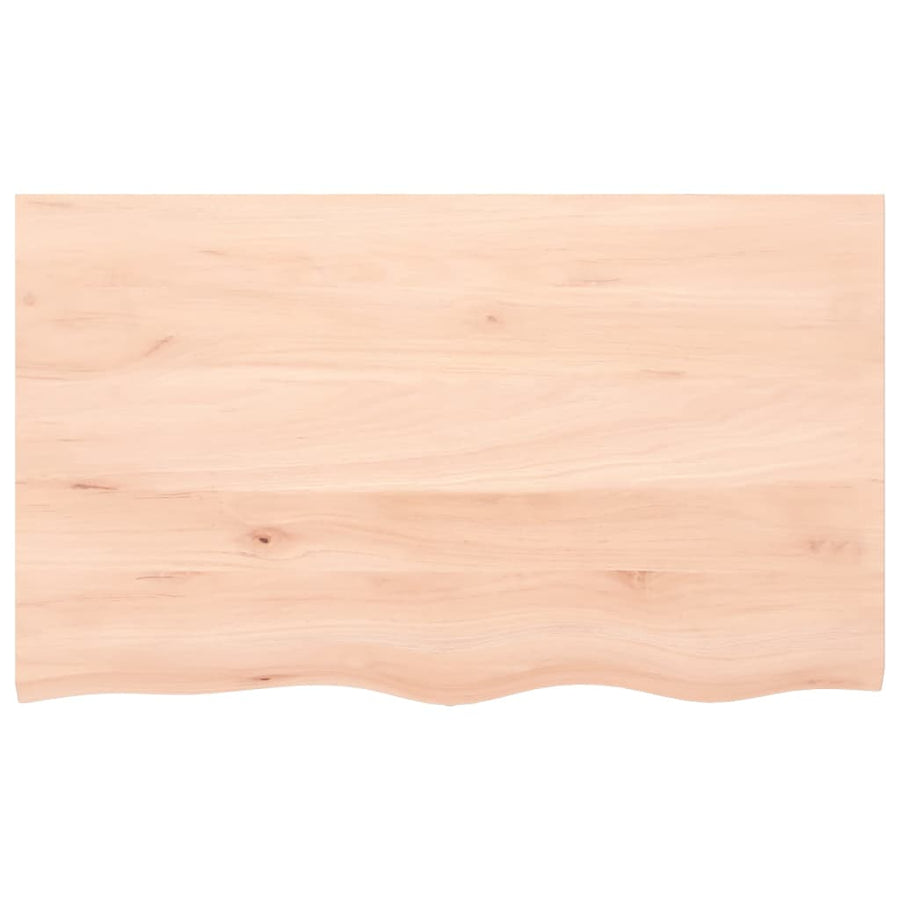 Wandschap 100x60x2 cm onbehandeld massief eikenhout 100 x 60 x 2 cm