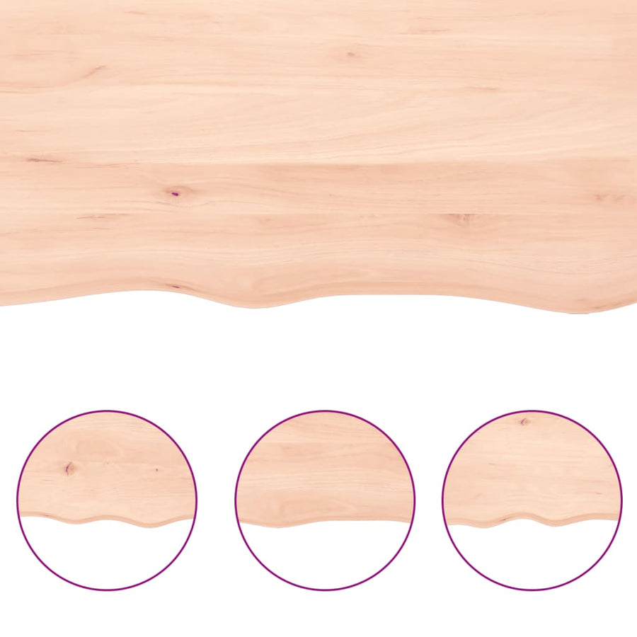 Wandschap 100x60x2 cm onbehandeld massief eikenhout 100 x 60 x 2 cm