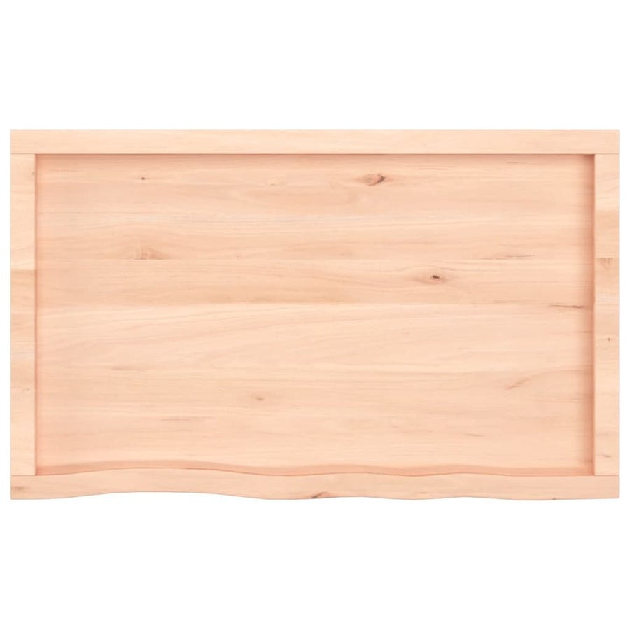 Wandschap 100x60x(2-4) cm onbehandeld massief eikenhout 100 x 60 x 4 cm