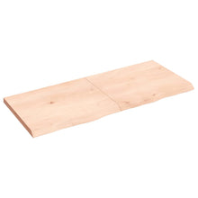 Wandschap 120x50x(2-4) cm onbehandeld massief eikenhout 120 x 50 x 4 cm