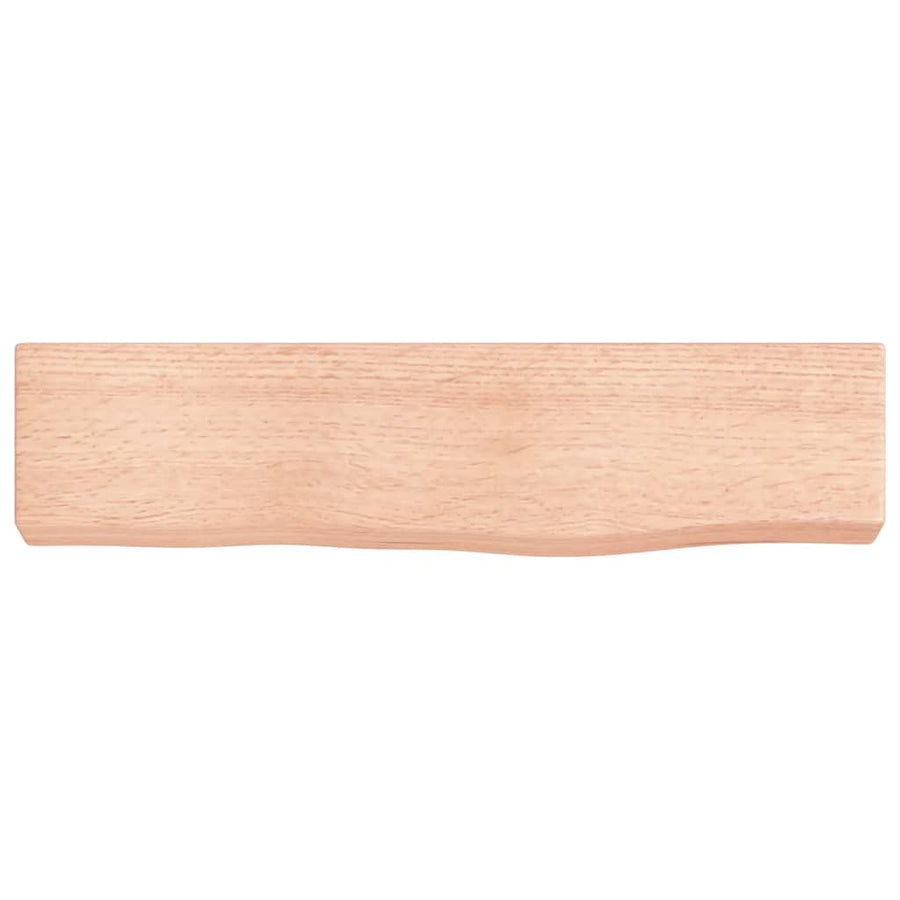Wandschap 40x10x4 cm behandeld massief eikenhout lichtbruin 40 x 10 x 4 cm