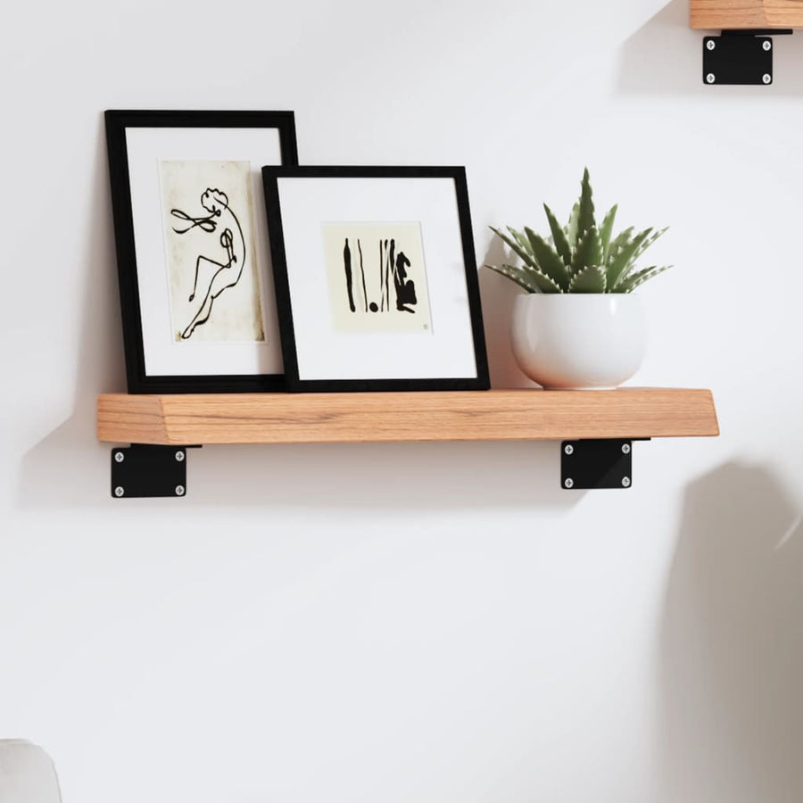 Wandschap 40x10x4 cm behandeld massief eikenhout lichtbruin 40 x 10 x 4 cm