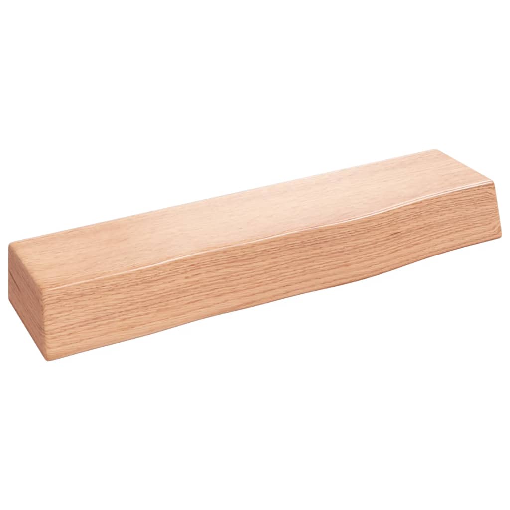 Wandschap 40x10x6 cm behandeld massief eikenhout lichtbruin 40 x 10 x 6 cm