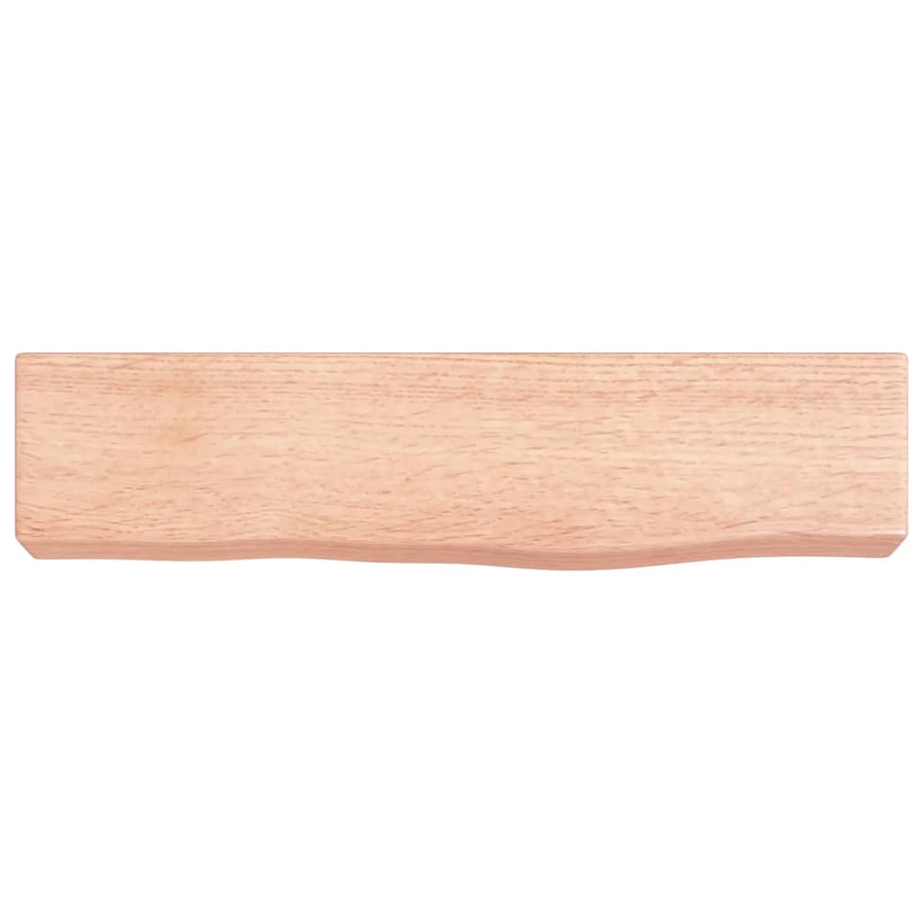 Wandschap 40x10x6 cm behandeld massief eikenhout lichtbruin 40 x 10 x 6 cm