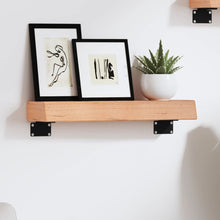 Wandschap 40x10x6 cm behandeld massief eikenhout lichtbruin 40 x 10 x 6 cm