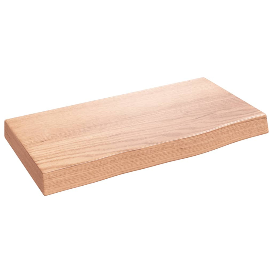 Wandschap 40x20x4 cm behandeld massief eikenhout lichtbruin 40 x 20 x 4 cm