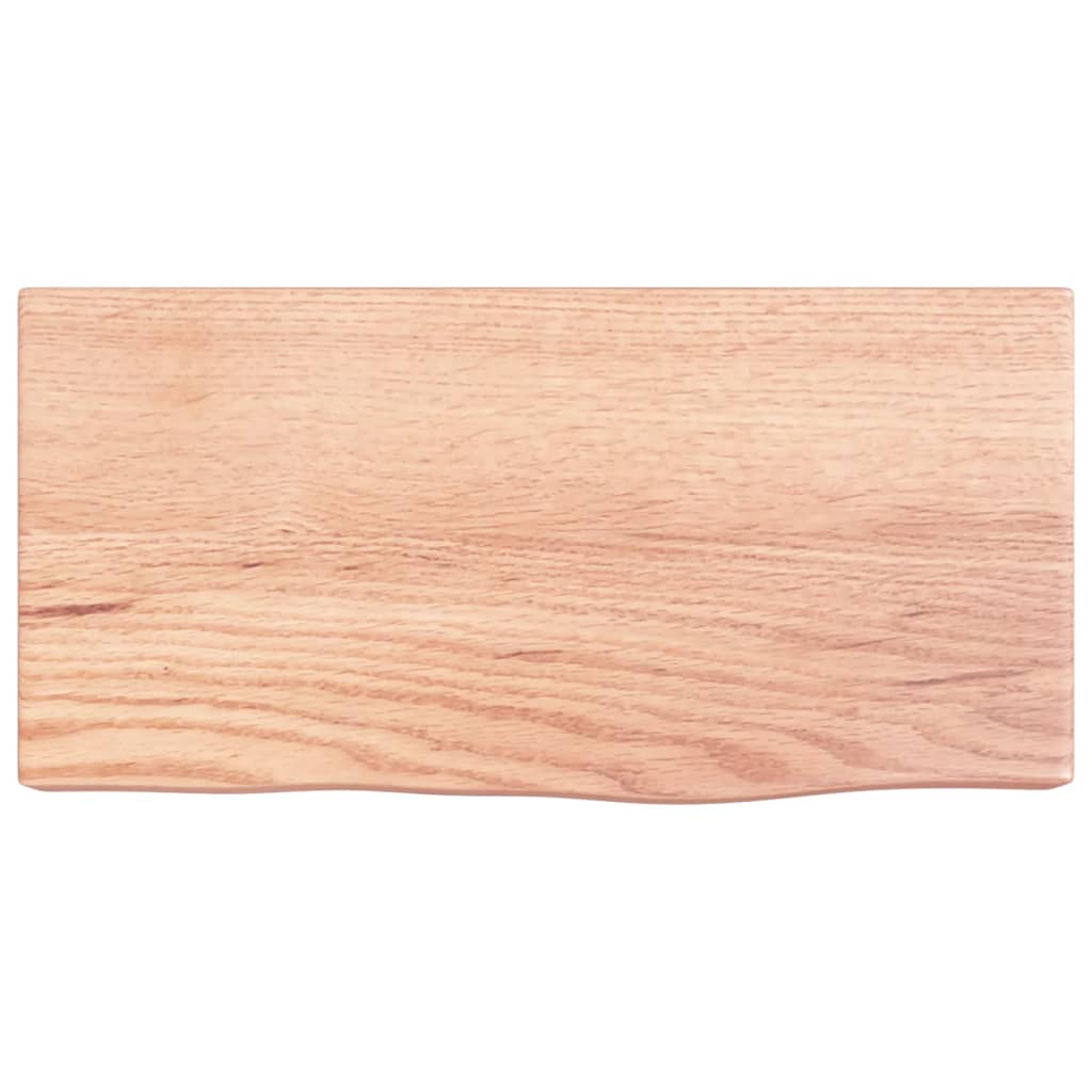 Wandschap 40x20x6 cm behandeld massief eikenhout lichtbruin 40 x 20 x 6 cm