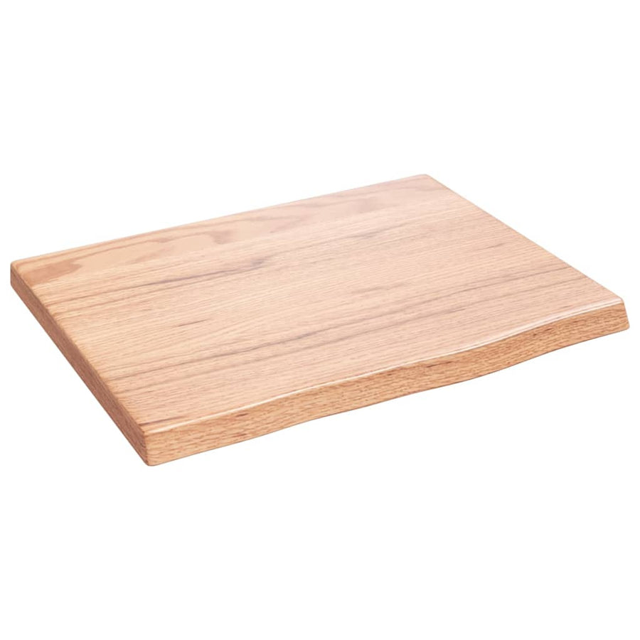 Wandschap 40x30x2 cm behandeld massief eikenhout lichtbruin 40 x 30 x 2 cm