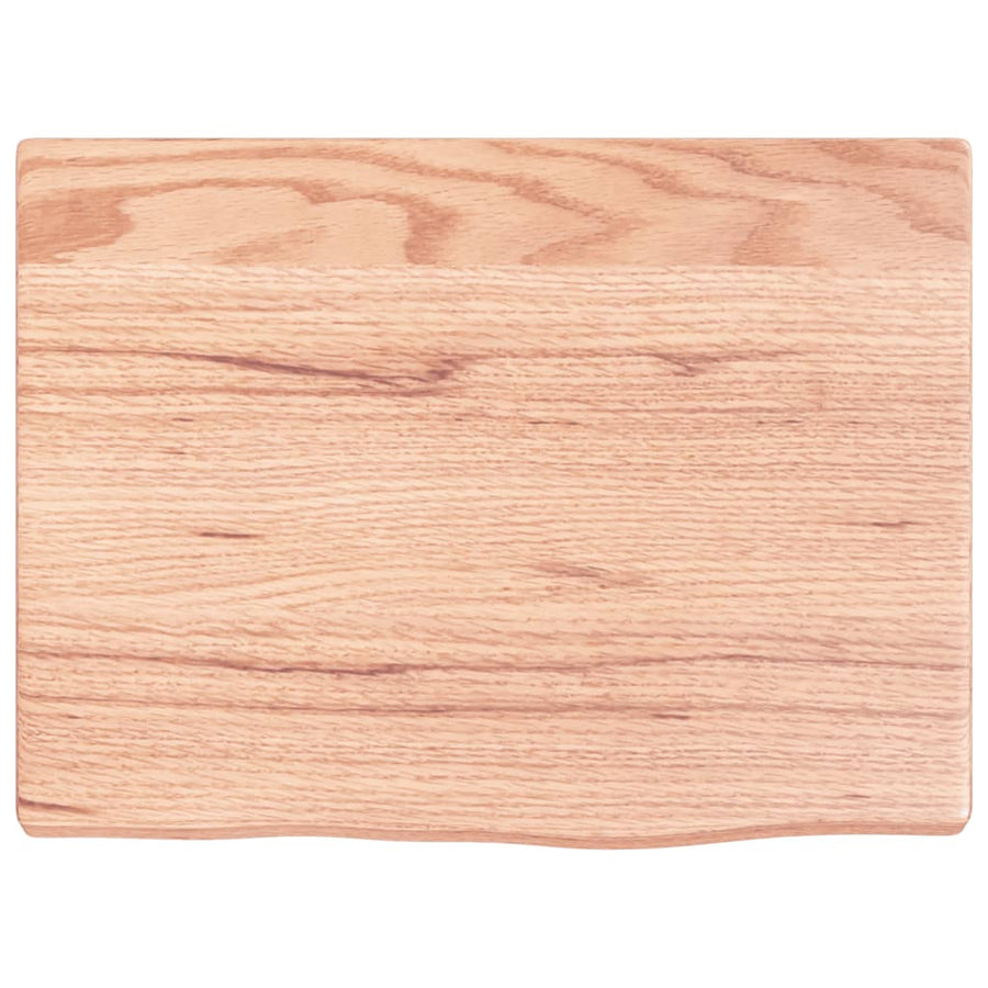 Wandschap 40x30x2 cm behandeld massief eikenhout lichtbruin 40 x 30 x 2 cm