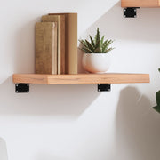 Wall shelf 40x30x(2-4) cm treated solid oak light brown