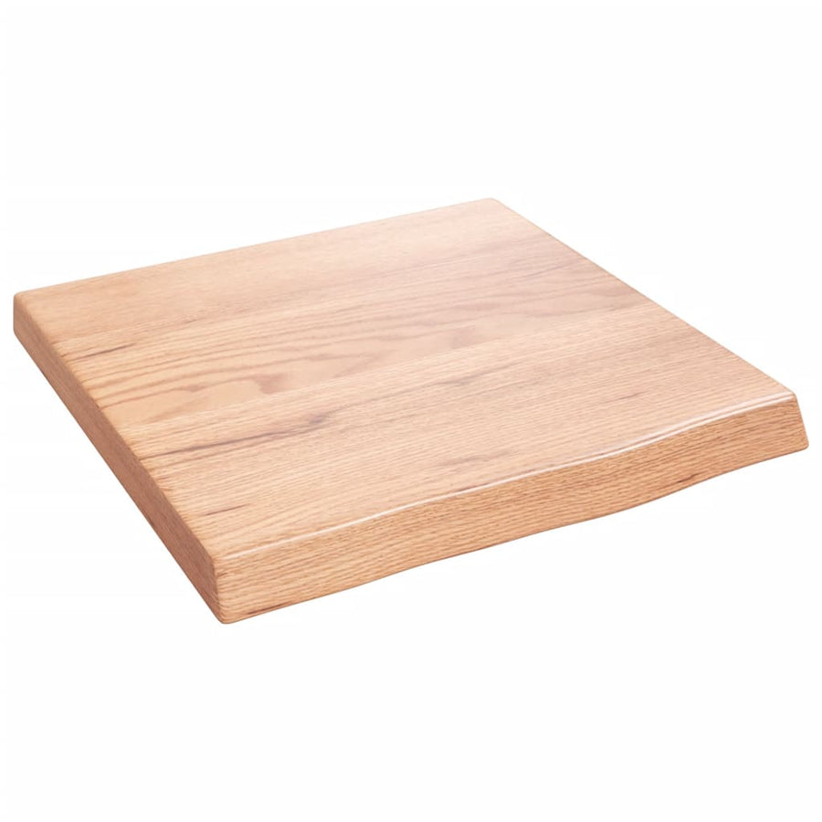 Wandschap 40x40x(2-4) cm behandeld massief eikenhout lichtbruin 40 x 40 x 4 cm