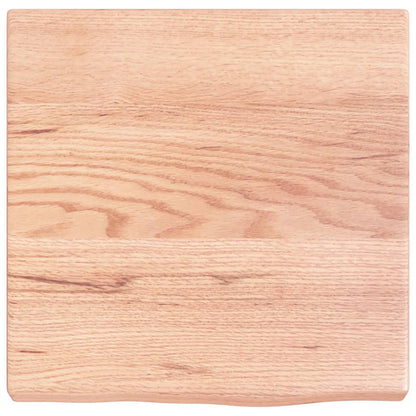 Wandschap 40x40x(2-4) cm behandeld massief eikenhout lichtbruin 40 x 40 x 4 cm