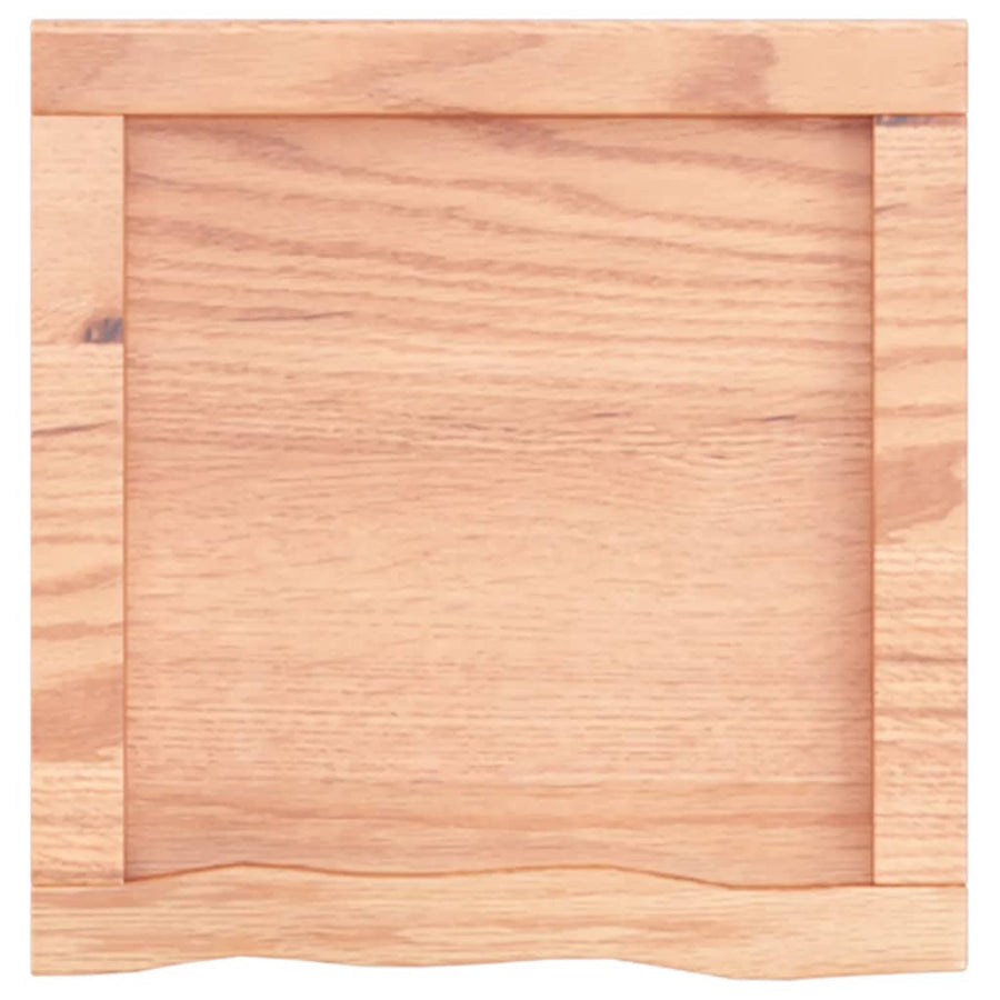 Wandschap 40x40x(2-4) cm behandeld massief eikenhout lichtbruin 40 x 40 x 4 cm