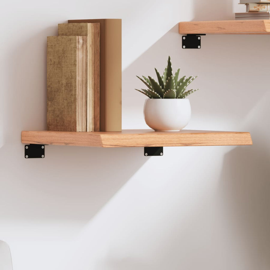 Wandschap 40x40x(2-4) cm behandeld massief eikenhout lichtbruin 40 x 40 x 4 cm