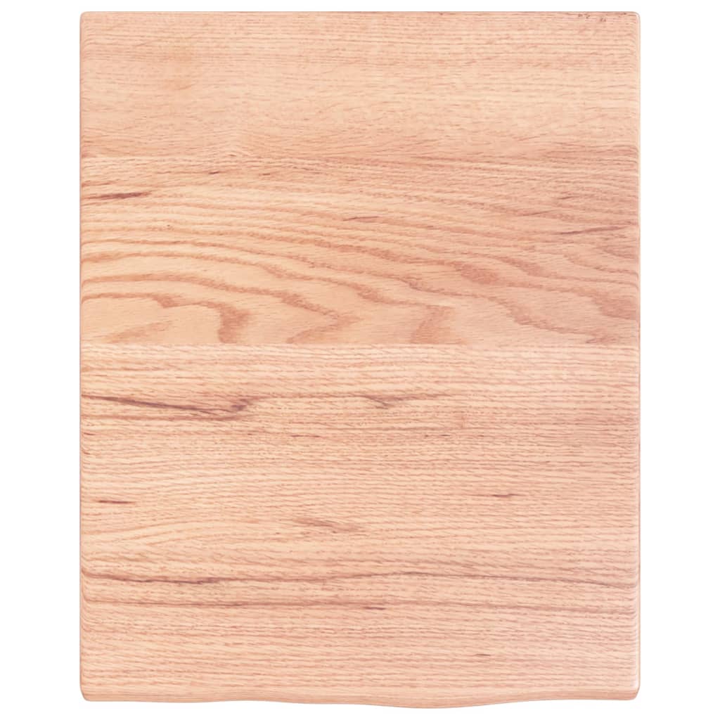 Wandschap 40x50x2 cm behandeld massief eikenhout lichtbruin 40 x 50 x 2 cm