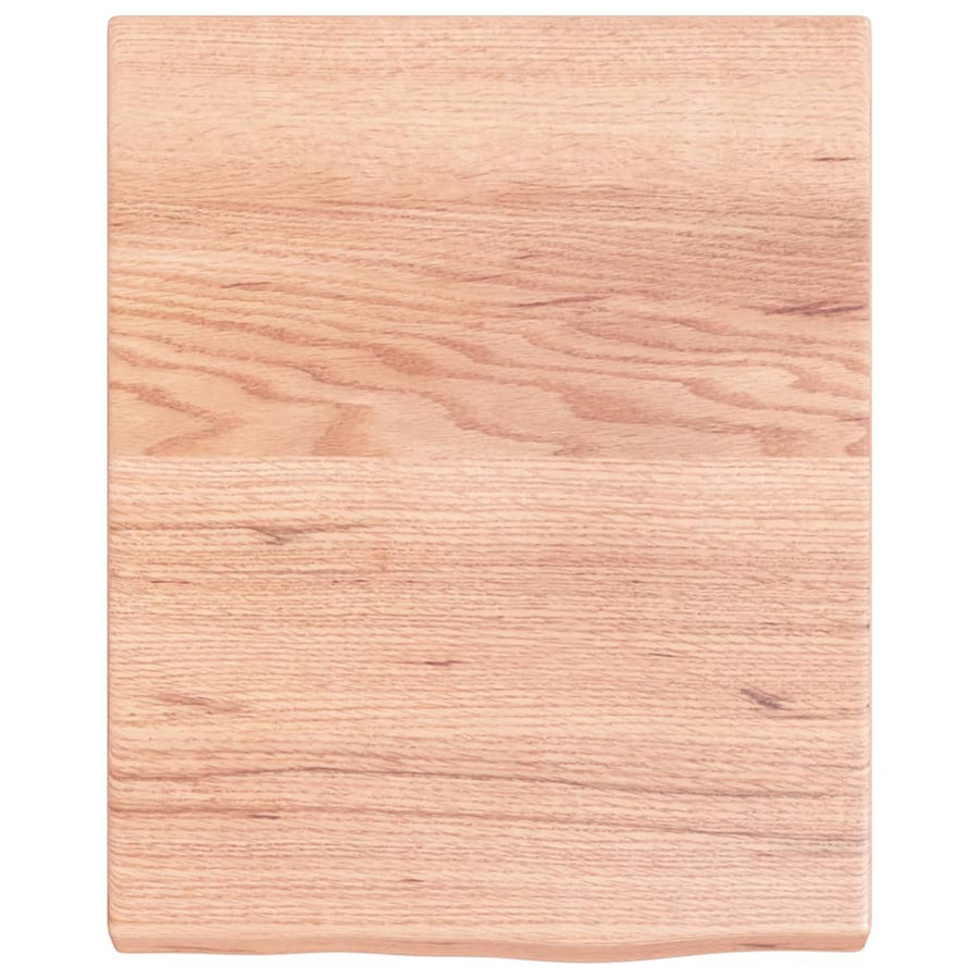 Wandschap 40x50x(2-4) cm behandeld massief eikenhout lichtbruin 40 x 50 x 4 cm