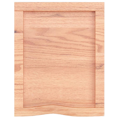 Wandschap 40x50x(2-4) cm behandeld massief eikenhout lichtbruin 40 x 50 x 4 cm