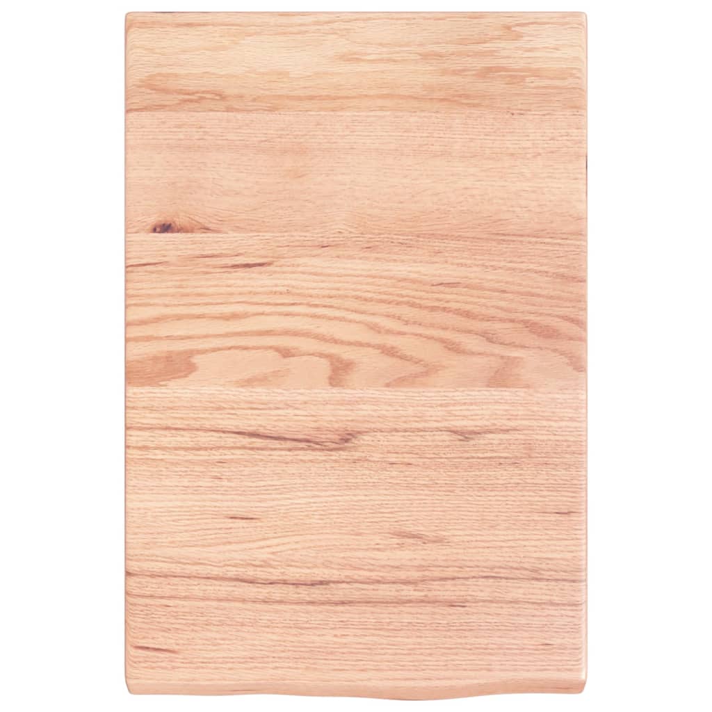 Wandschap 40x60x(2-4) cm behandeld massief eikenhout lichtbruin 40 x 60 x 4 cm