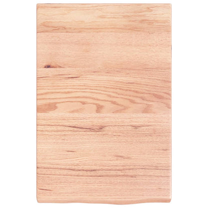Wandschap 40x60x(2-4) cm behandeld massief eikenhout lichtbruin 40 x 60 x 4 cm