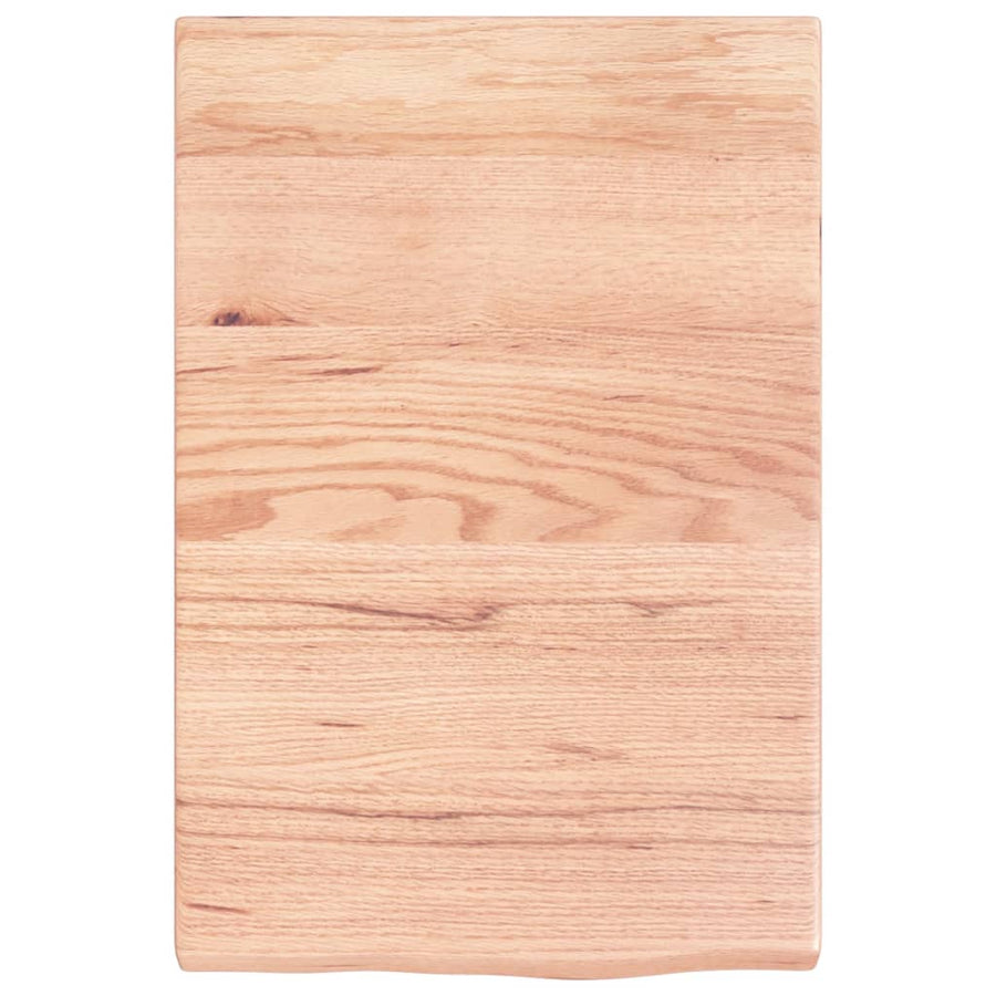 Wandschap 40x60x(2-4) cm behandeld massief eikenhout lichtbruin 40 x 60 x 4 cm