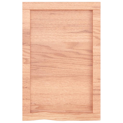 Wandschap 40x60x(2-4) cm behandeld massief eikenhout lichtbruin 40 x 60 x 4 cm