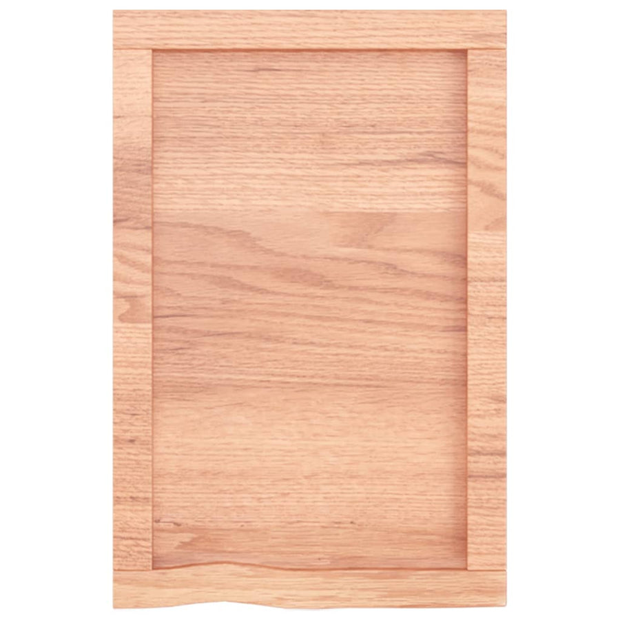 Wandschap 40x60x(2-4) cm behandeld massief eikenhout lichtbruin 40 x 60 x 4 cm