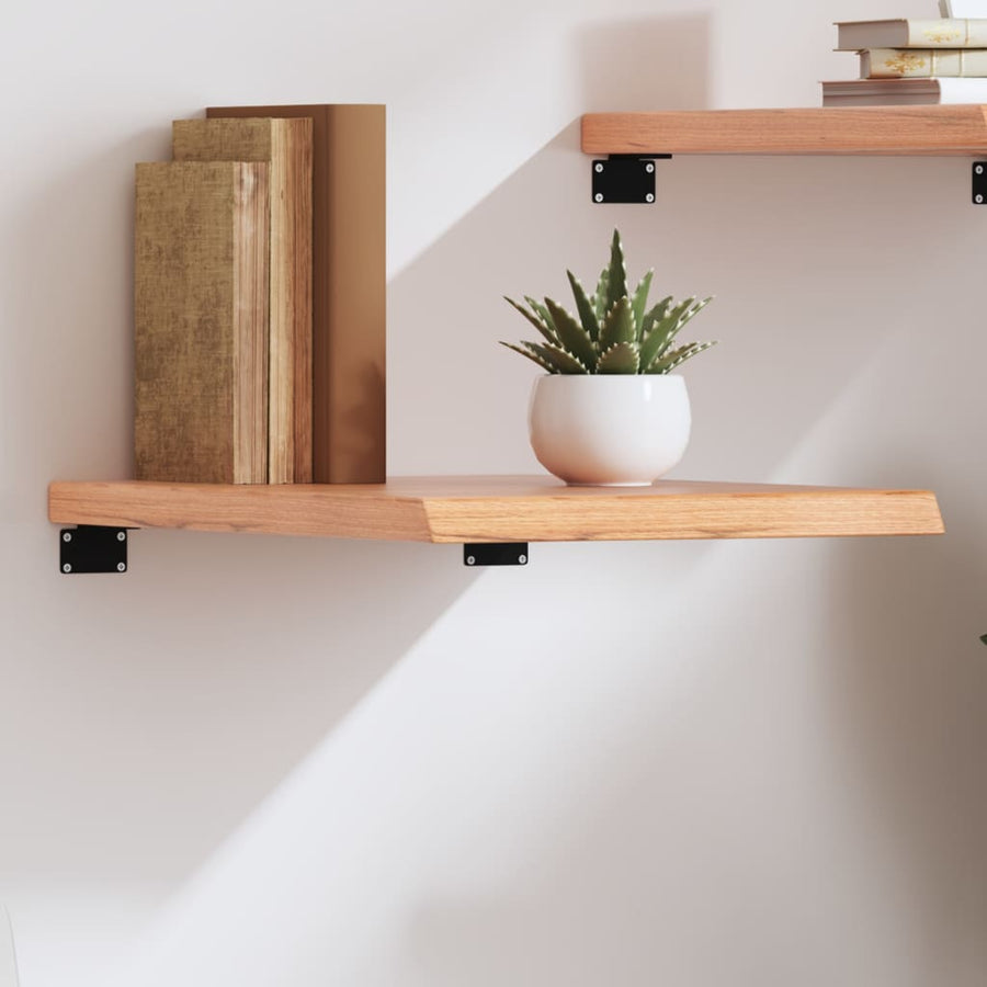 Wandschap 40x60x(2-4) cm behandeld massief eikenhout lichtbruin 40 x 60 x 4 cm