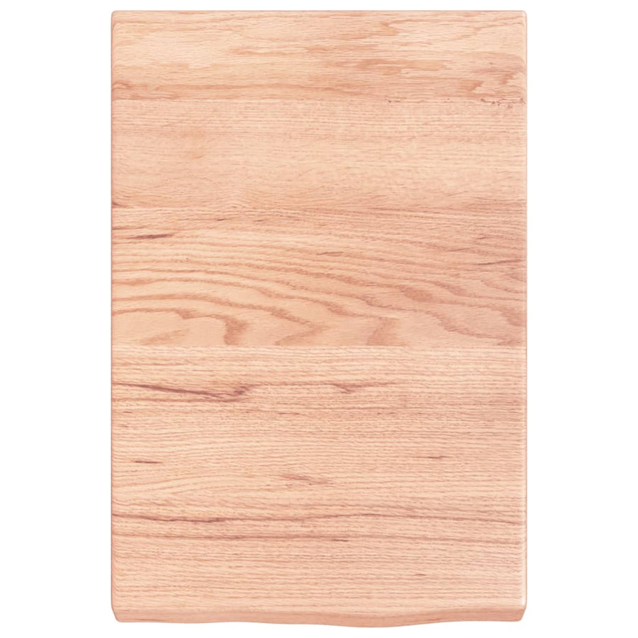 Wandschap 40x60x(2-6) cm behandeld massief eikenhout lichtbruin 40 x 60 x 6 cm