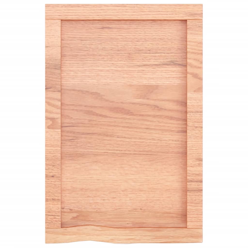 Wandschap 40x60x(2-6) cm behandeld massief eikenhout lichtbruin 40 x 60 x 6 cm