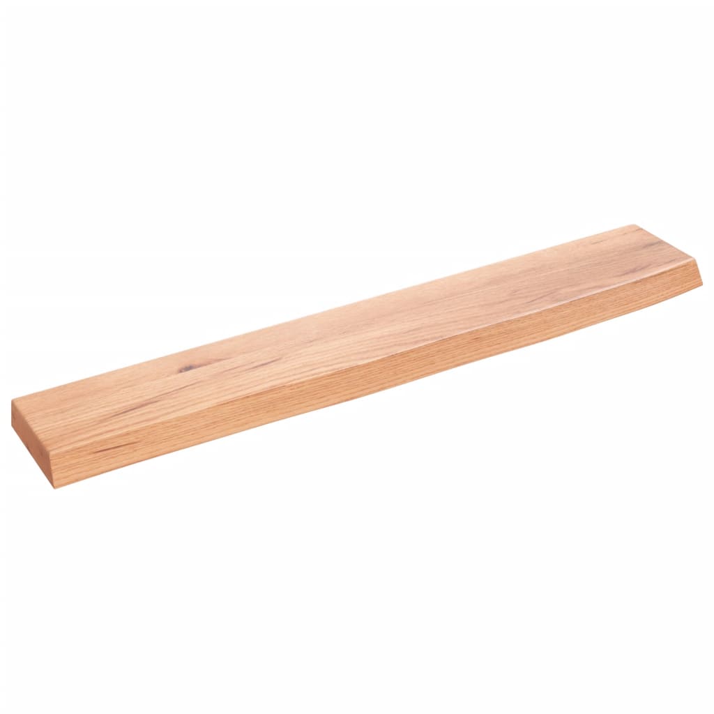 Wandschap 60x10x2 cm behandeld massief eikenhout lichtbruin 60 x 10 x 2 cm