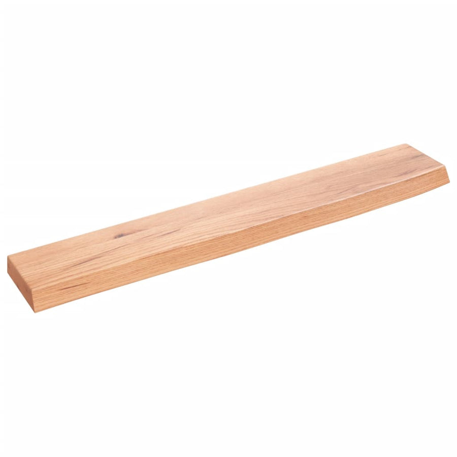 Wandschap 60x10x2 cm behandeld massief eikenhout lichtbruin 60 x 10 x 2 cm